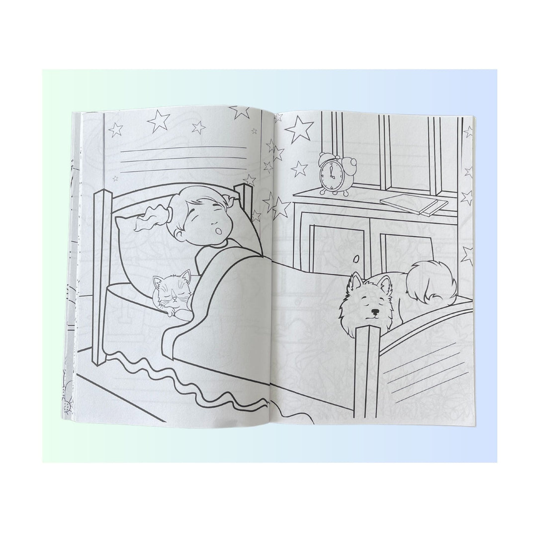 Close-up of the textured beige cover with embossed "Create Your Own Gratitude Story" title and woven fabric-like surface