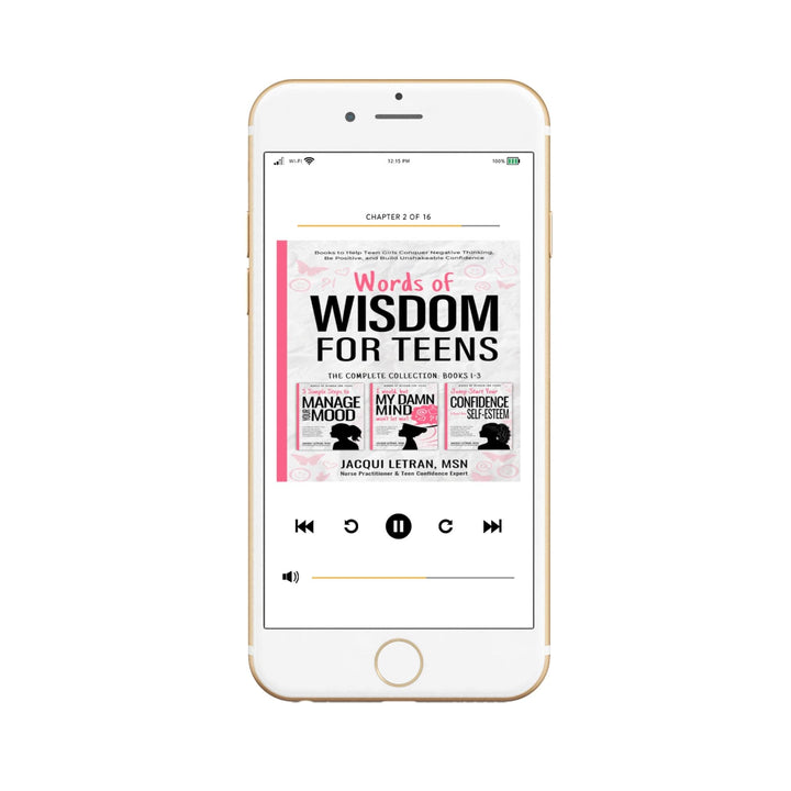 Jacqui Letran Girls: Words of Wisdom for Teens audiobook cover, digital audio format, 3-in-1 compilation, S-best seller