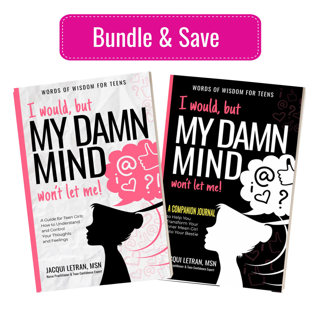'I would, but My Damn Mind wont let me' book and paper back journal bundle for teen girls.