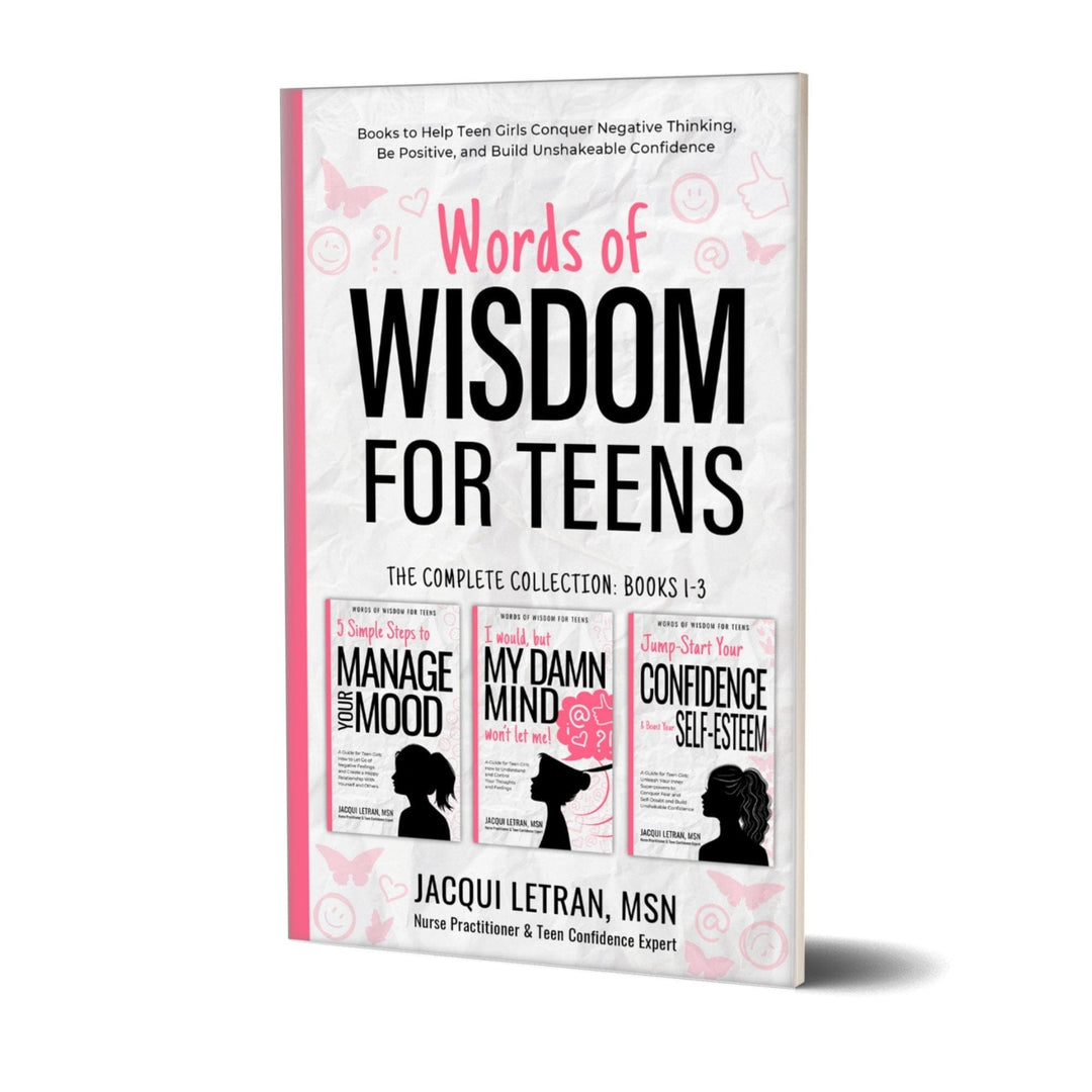 A Healed Mind Teens Words of Wisdom for Teens Collection: three paperback books with colorful covers featuring motivational