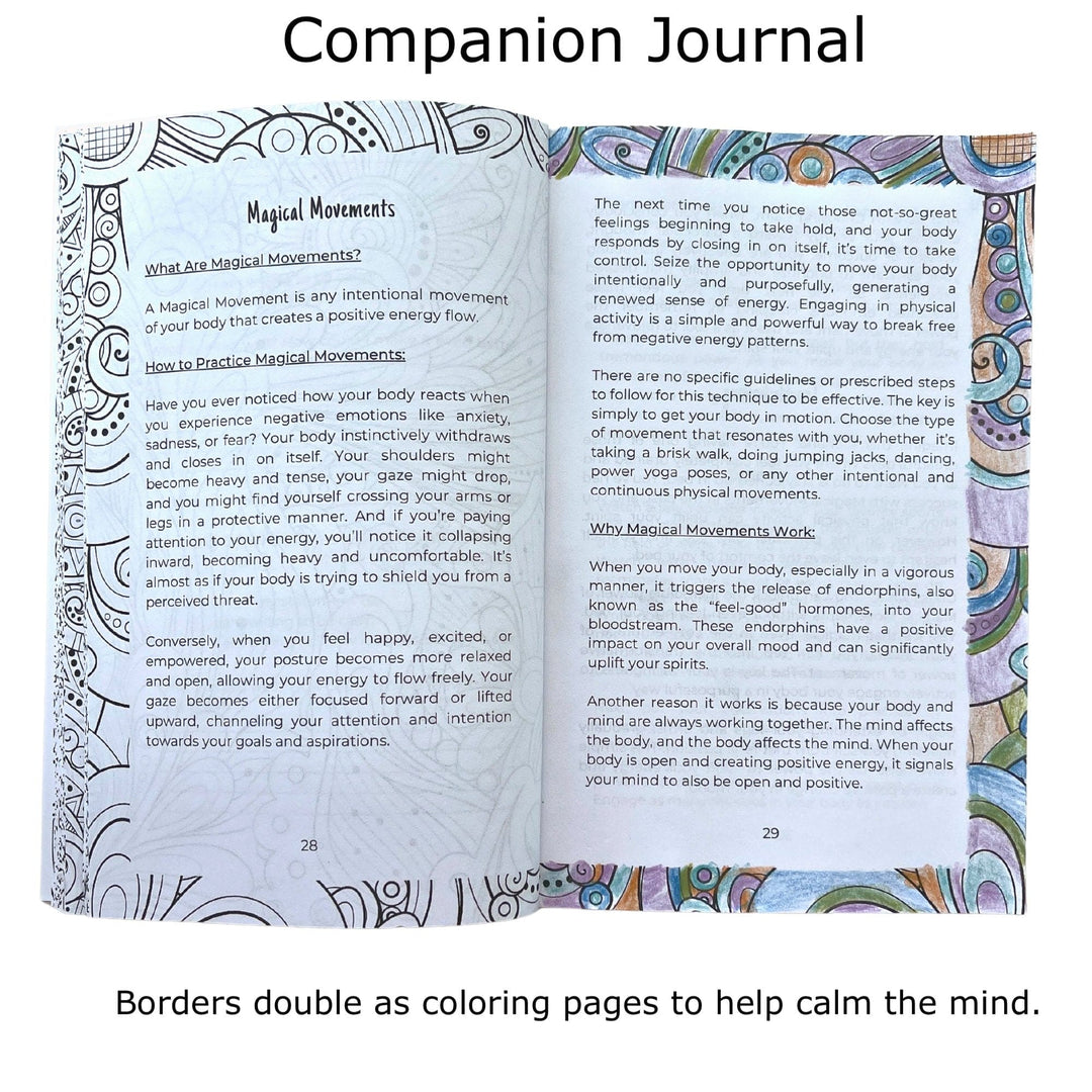 Close-up of the soft, matte paperback cover with visible creases and textured surface on the Guided Companion Journal’s