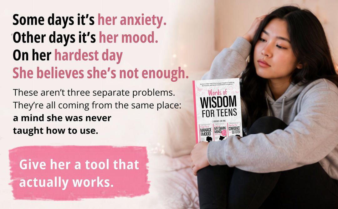 Mega Confidence Bundle for TEEN GIRLS (All 3 Books Printed as 1 + 3 Journals)