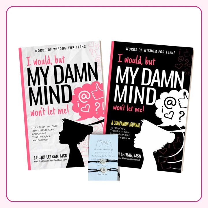 i would but my damn mind wont let me book and journal plus bracelets for teen girls