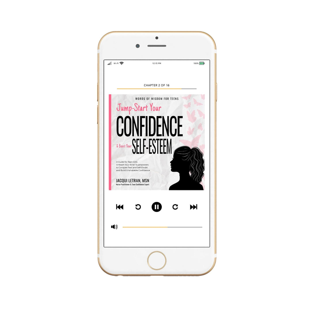 Audiobook cover for Girls: Jump-Start Your Confidence by Jacqui Letran, digital audio format, compatible with all devices