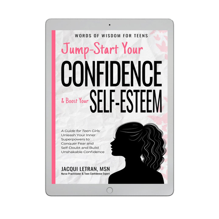 Ebook cover image titled Jump-Start Your Confidence &amp; Boost Your Self-Esteem 