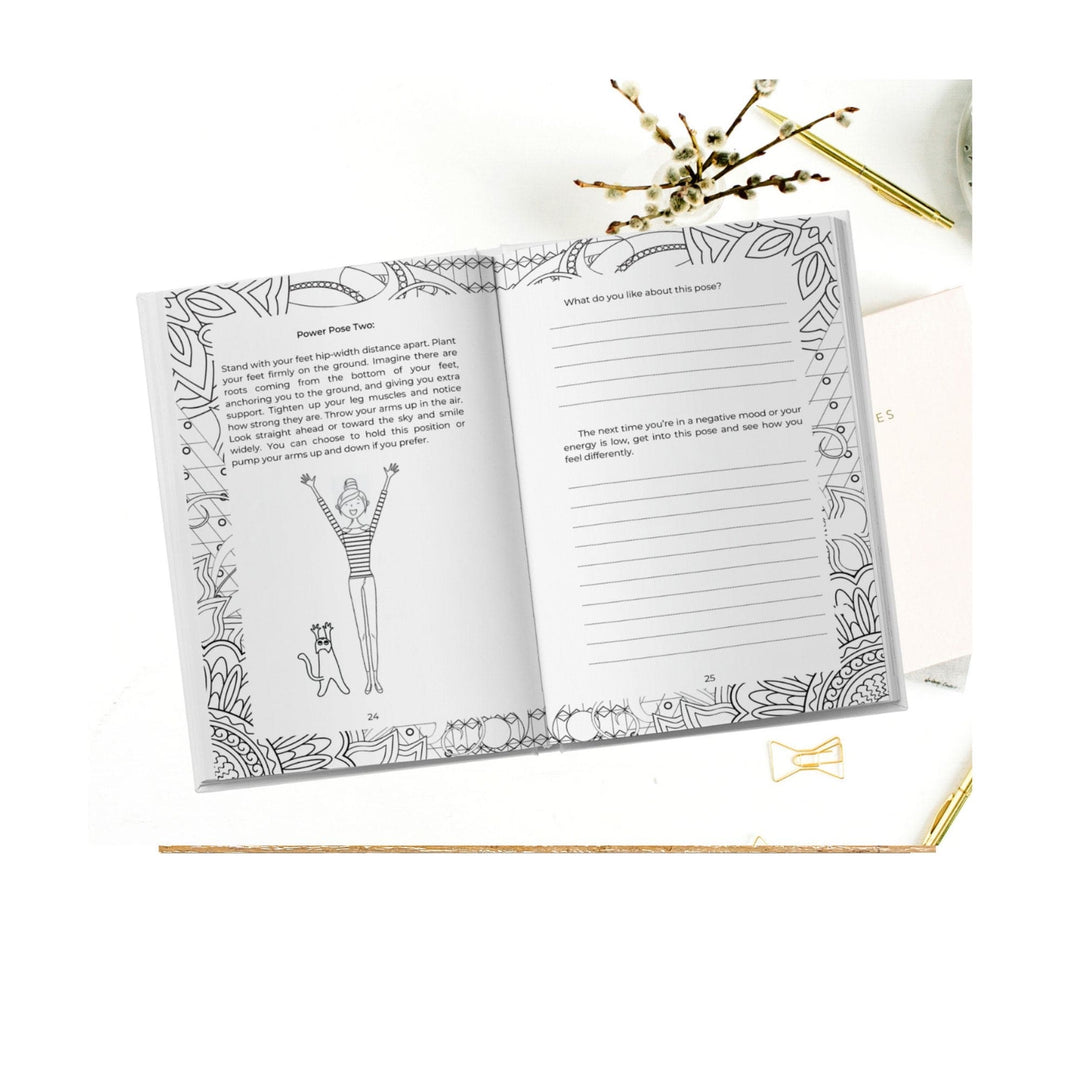 Close-up of the bundle's colorful spine labels on three stacked journals, highlighting textured paper covers and vibrant